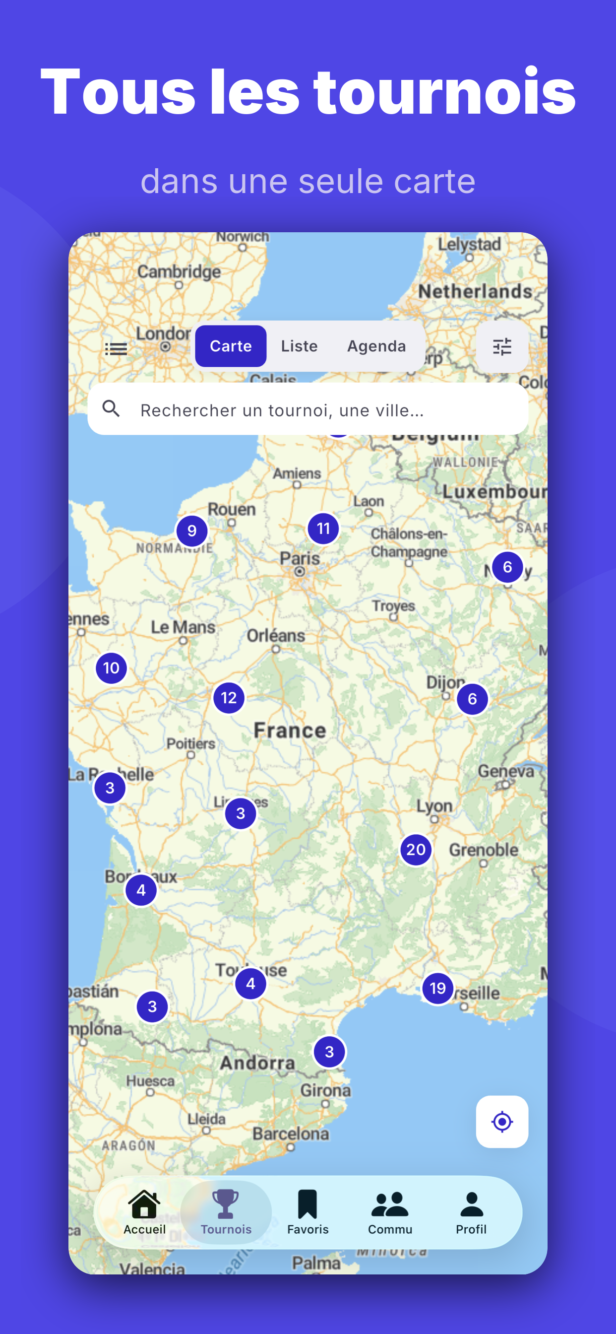 PingMap - Tournois Ping screenshot 2