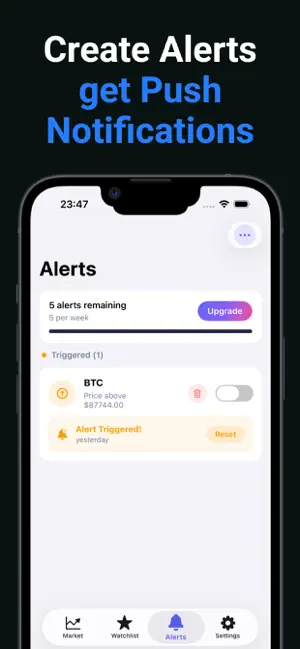 Crypto Alerts Notification screenshot 2