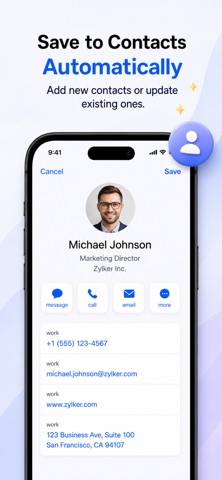 Business Card Scanner Contacts screenshot