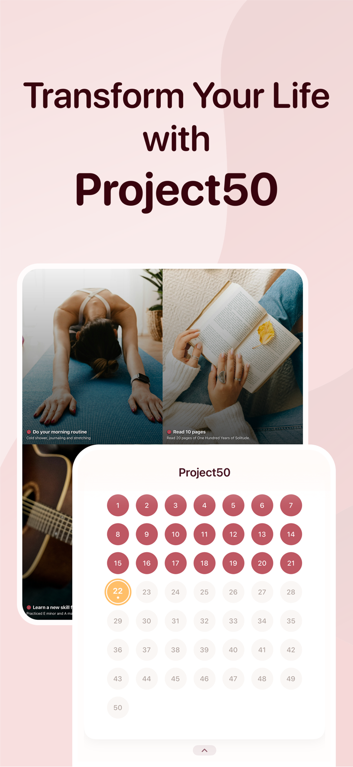 Project50 - Project50是一款50天个人成长与生活方式项目应用，助