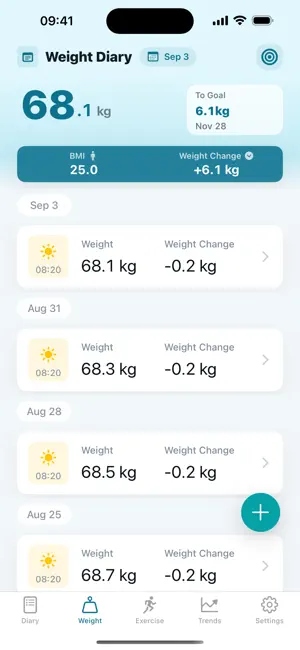 FitNote: Weight Loss Tracker screenshot 2
