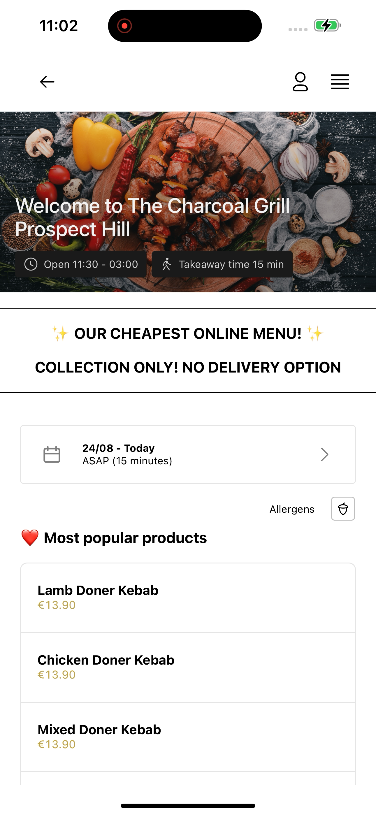 The Charcoal Grill IE screenshot 5