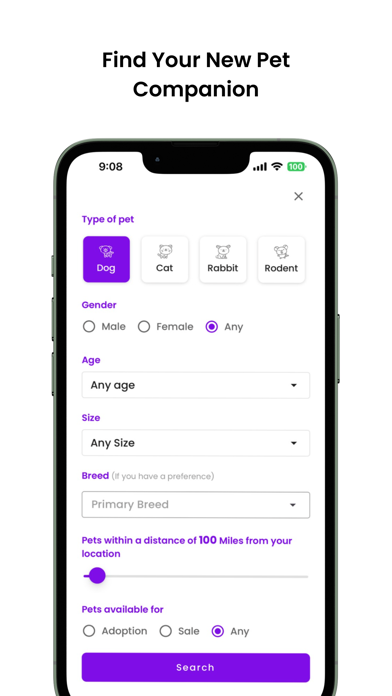 Petmeetly - Pet's Match Finder Screenshot