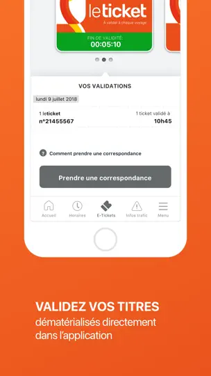 Capture d'écran de La Métropole Mobilite sur iPhone 5