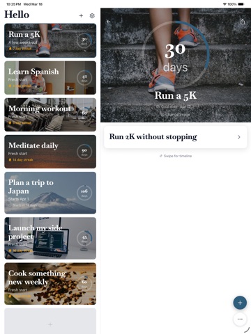 Goals - AI Action Planner iPad screenshot