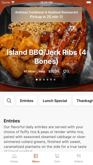 Andrea’s Caribbean & Seafood iPhone screenshot 2 - Food & Drink app