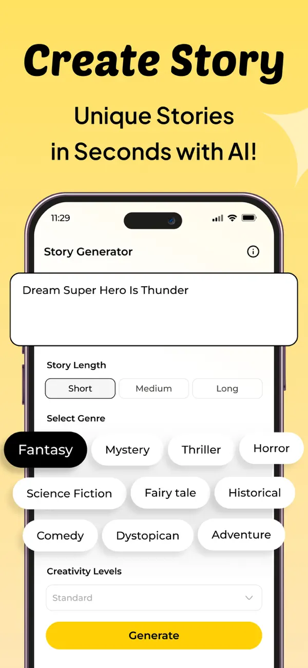 Screenshot #1 pour AI Story Generator : Story AI