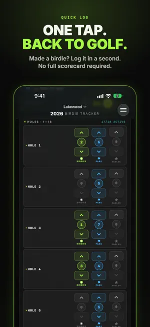 Yearly Birdie Tracker screenshot 2