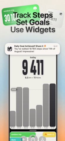 Senda: Track & Share Steps iPhone screenshot
