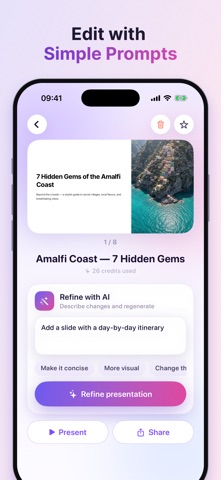 Gamma AI - Presentation Maker iPhone screenshot