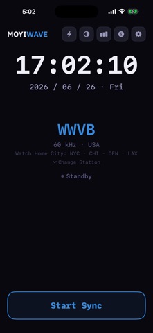 MoyiWave 電波時計 時刻合わせ のスクリーンショット