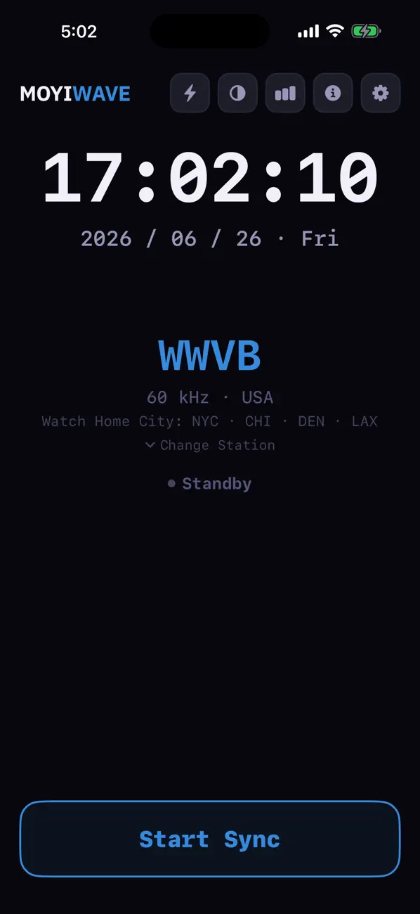 Screenshot #1 pour MoyiWave - Atomic Watch Sync