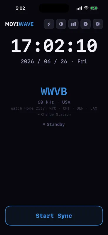 MoyiWave - Atomic Watch Sync screenshot 1 of 5