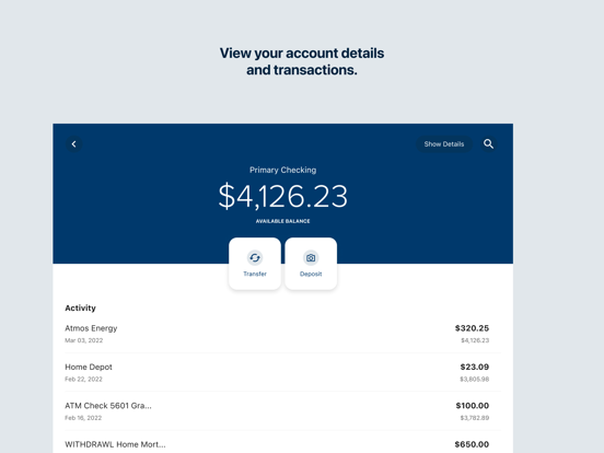 Empower FCU Mobile Banking iPad screenshot