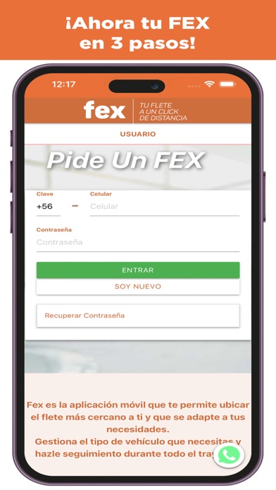 Fletes y despachos en 30 min. Screenshot