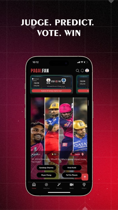 PagalFan - App for Sports Fans Screenshot