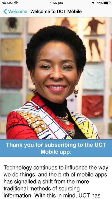 University of Cape Town Screenshot