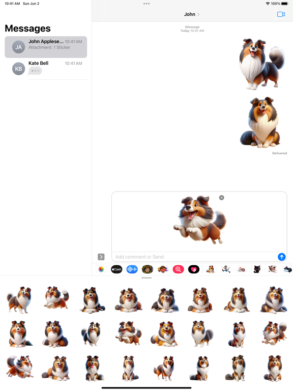 Screenshot #6 pour Happy Sheltie Stickers