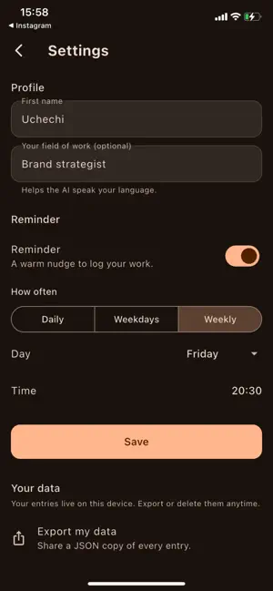 Career Receipts: Work Log screenshot 4