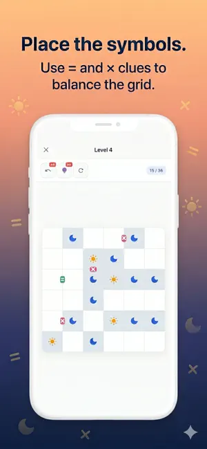 Tango: Sun Moon Logic Puzzle screenshot 2