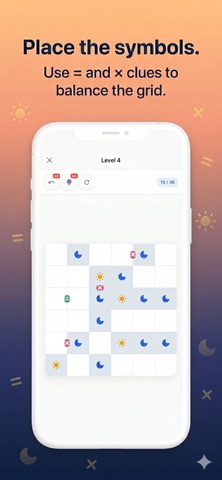 Tango: Sun Moon Logic Puzzle Screenshot 2 of 5