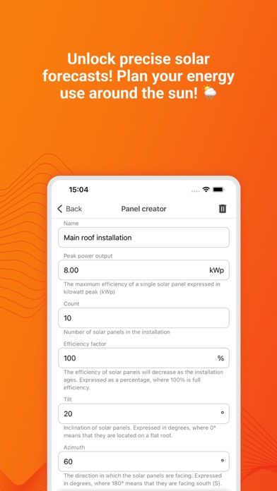 Solar PV Forecast & Alerts Screenshot