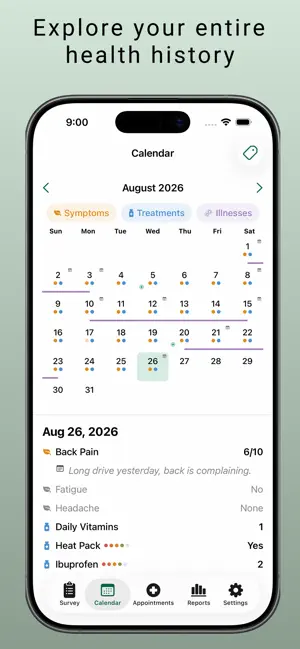 Chronic Health Symptom Tracker screenshot 2