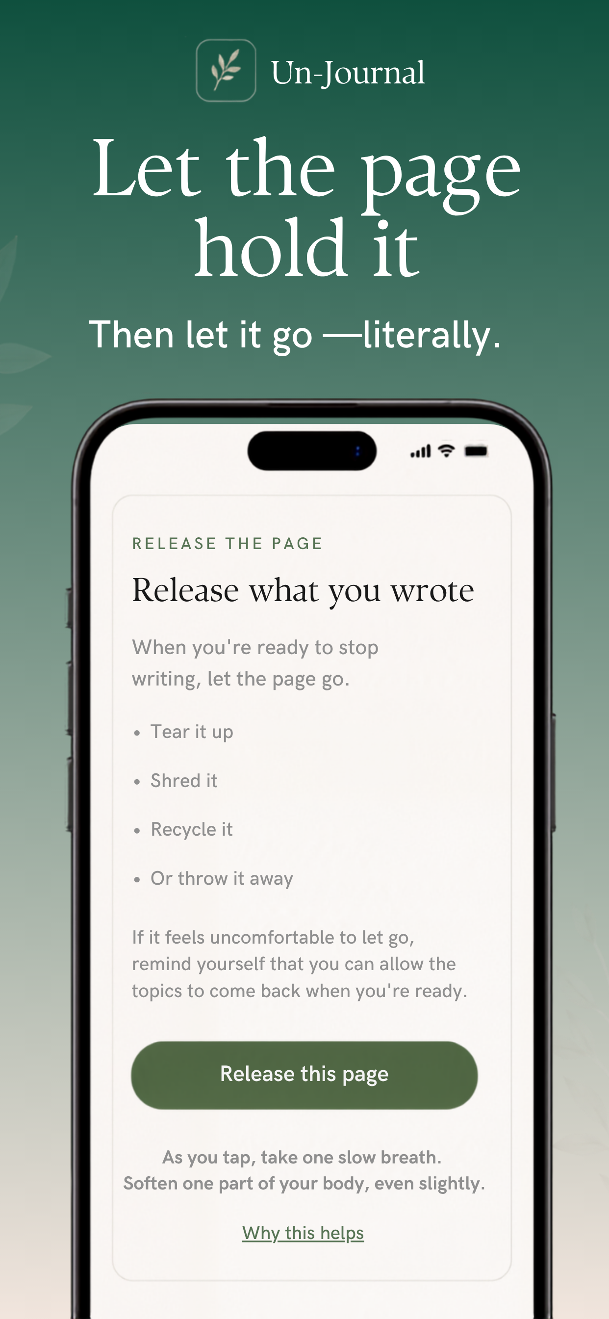 Un-Journal: Write & Release screenshot 4
