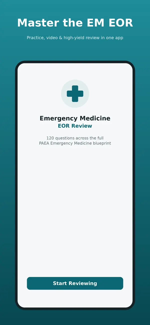 Screenshot #1 pour Emergency Medicine EOR Review