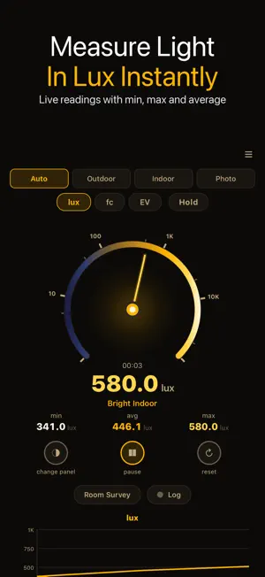 Lux Light Meter · Photometer screenshot 1