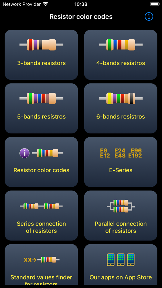 #8. Resistor color codes calc (iOS) De: ALG Software Lab