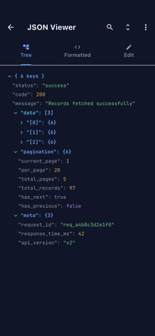 JSON Viewer and Editor Screenshot 2 of 6