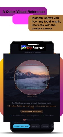Camera Lens Crop Factor screenshot
