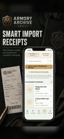 Armory Archive Vault iPhone screenshot