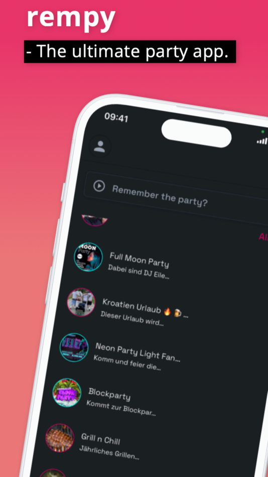 #1. rempy - The ultimate party app (iOS) 由: Hezel & Bantle Solution GbR
