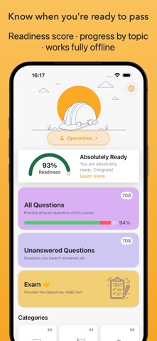 CSCS Card: Mock Test HS&E CITB iPhone screenshot