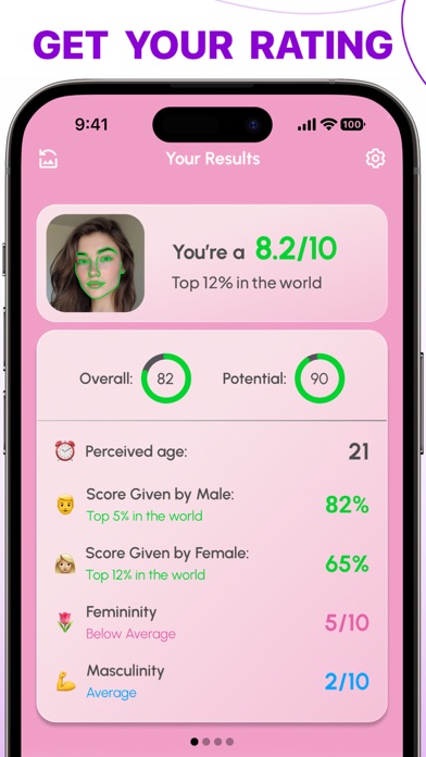 GlowUp - Face Score, Skincare Screenshot