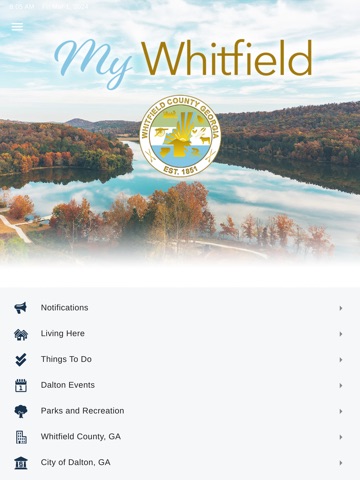 My Whitfield iPad screenshot