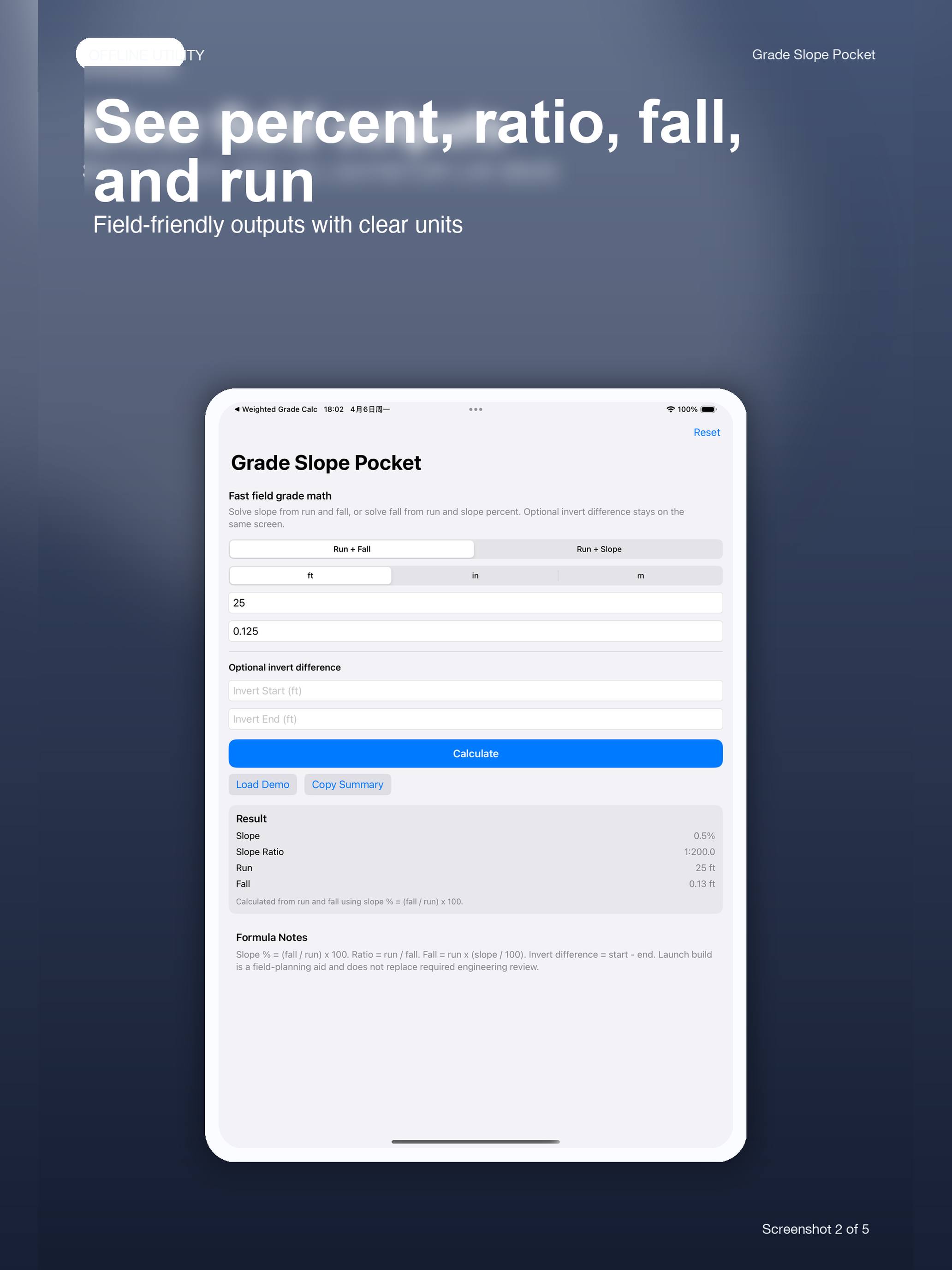 Grade Slope Pocket screenshot 4