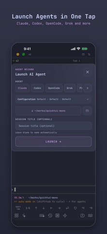 QuickTUI: AI Agent Terminal Screenshot 2 of 10