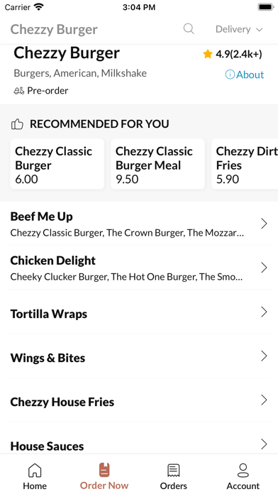 Chezzy Burger Chesterfield Screenshot