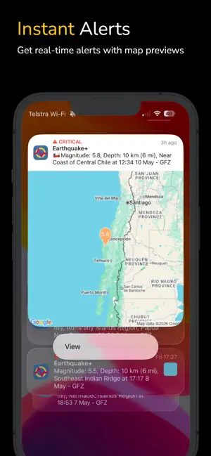 Earthquake+ Alerts & Tracker screenshot 1