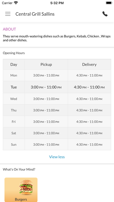 Central Grill Sallins Screenshot