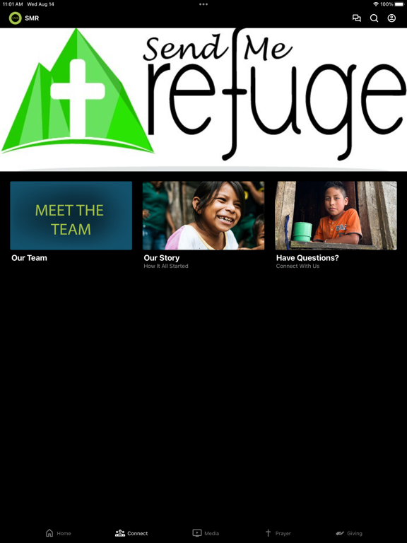 SendMe Refuge iPad screenshot 2 - Education app