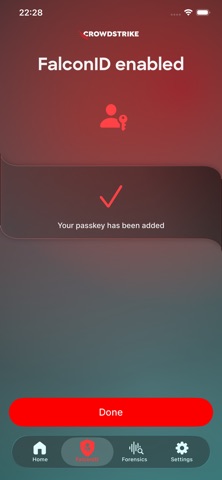 CrowdStrike Falcon iPhone screenshot