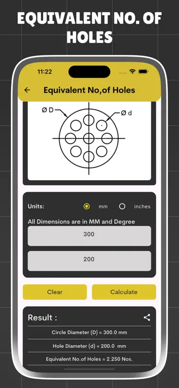 Flange Hole Marker Calculator screenshot 2 of 5