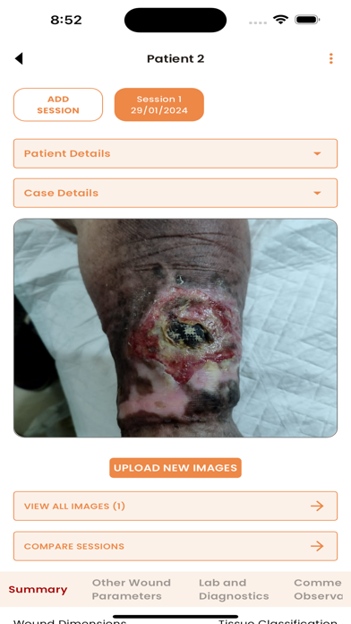 Quorit Wound Companion-Patient Screenshot