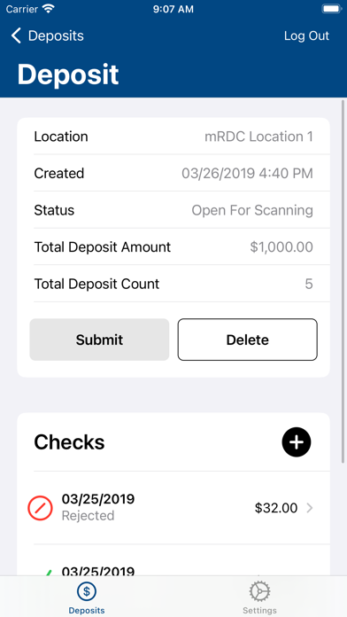 Brookline Bank Deposit XPress Screenshot
