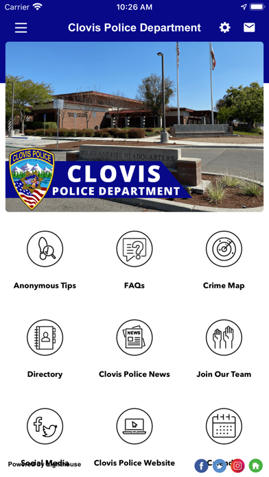 Clovis Police Department Screenshot