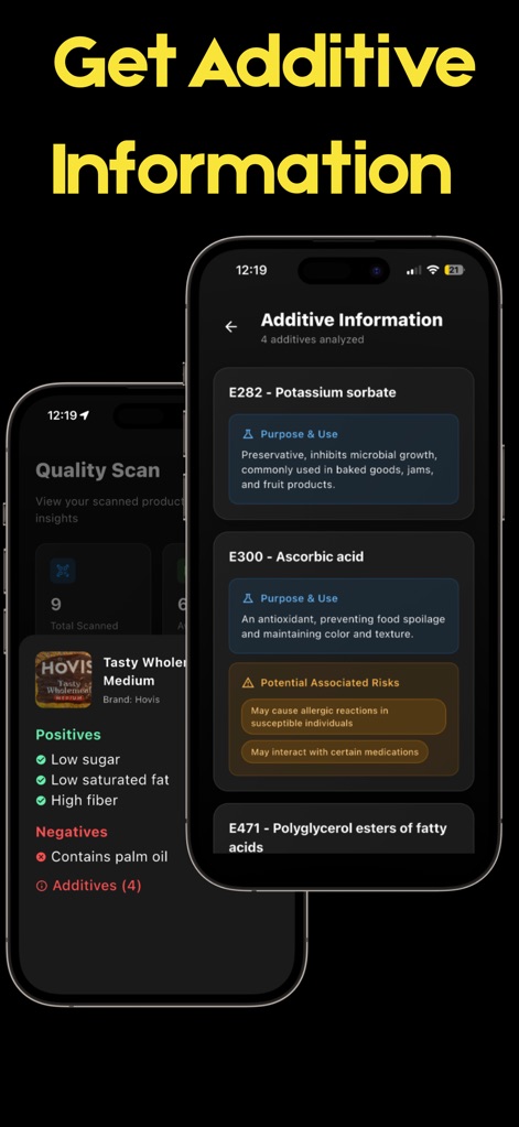 Cal Plus - AI Calorie Tracker - The tool offers detailed additive information, including the purpose and potential risks associated with specific food components.